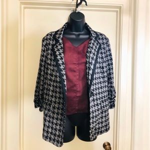 Grey and Black Houndstooth Blazer